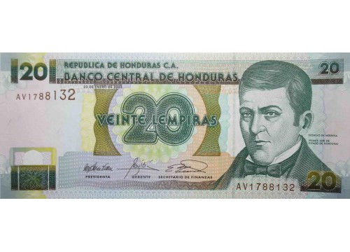 Банкнота Гондурас 20 (двадцать) лемпир 2003 год. Pick 87b. UNC