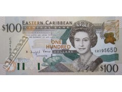Банкнота Карибские о-ва 100 (сто) долларов 2000 год. Pick 41d. UNC