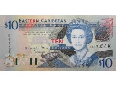 Банкнота Карибские о-ва 10 (десять) долларов 2003 год. Pick 43k. UNC