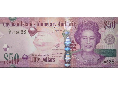 Банкнота Каймановы о-ва 50 (пятьдесят) долларов 2014 год. Pick 42b. UNC