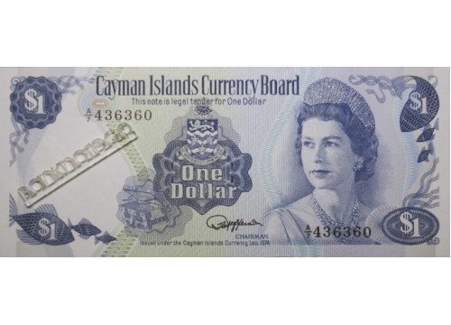 Банкнота Каймановы о-ва 1 (один) доллар 1974 год. Pick 5f. UNC