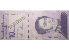 Банкнота Венесуэла 10 (десять) боливаров 2021 год. Pick 116.1. UNC
