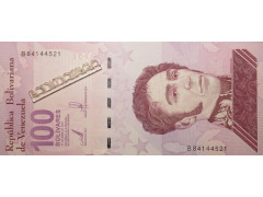 Банкнота Венесуэла 100 (сто) боливаров 2021 год. Pick 119.1. UNC