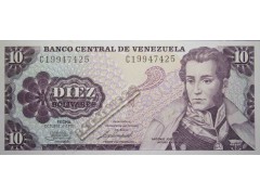 Банкнота Венесуэла 10 (десять) боливаров 1981 год. Pick 60a. UNC