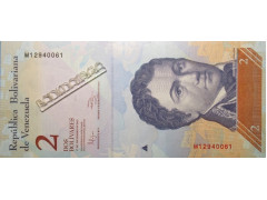 Банкнота Венесуэла 2 (два) боливара 2012 год. Pick 88e. UNC