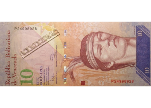 Банкнота Венесуэла 10 (десять) боливаров 2011 год. Pick 90c. UNC