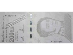 Банкнота Венесуэла 200000000 (миллионов) боливар 2020 год. Pick new. UNC