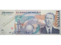 Банкнота Мексика 10000 (десять тысяч) песо 1985 год. Pick 89.1. Серия KF. UNC