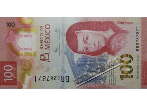 Банкнота Мексика 100 (сто) песо 2021 год. Pick W134.4. UNC
