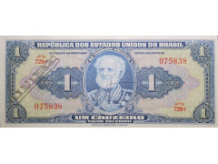 Банкнота Бразилия 1 (один) крузейро 1944 год. Pick 132.4. UNC