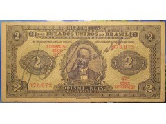 Банкнота Бразилия 2 (два) крузейро 1923 год. Pick 17. VF