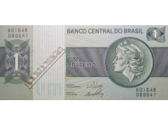 Банкнота Бразилия 1 (один) крузейро 1972 год. Pick 191Aa. UNC