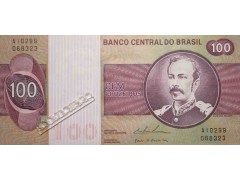 Банкнота Бразилия 100 (сто) крузейро 1974-81 год. Pick 195Aa2. UNC