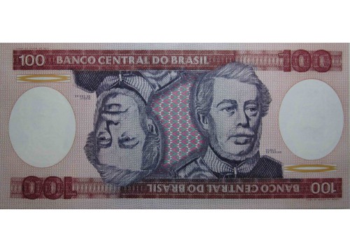 Банкнота Бразилия 100 (сто) крузейро 1974-1984 год. Pick 198b. UNC