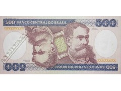 Банкнота Бразилия 500 (пятьсот) крузейро 1981 год. Pick 200a. UNC