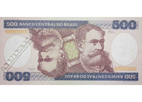 Банкнота Бразилия 500 (пятьсот) крузейро 1981 год. Pick 200a. UNC