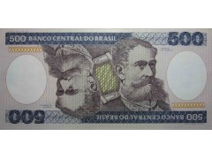 Банкнота Бразилия 500 (пятьсот) крузейро 1985 год. Pick 200b. UNC