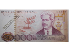 Банкнота Бразилия 50000 (пятьдесят тысяч) крузейро 1984-86 год. Pick 204d. UNC