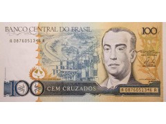 Банкнота Бразилия 100 (сто) крузадо 1986 год. Pick 211a. UNC