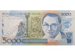 Банкнота Бразилия 5000 (пять тысяч) крузадо 1988 год. Pick 214. UNC