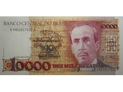 Банкнота Бразилия 10000 (десять тысяч) крузадо 1990 год. Pick 218b. UNC
