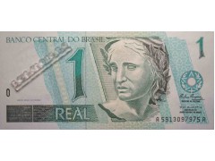Банкнота Бразилия 1 (один) реал 1994-97 год. Pick 243c. UNC
