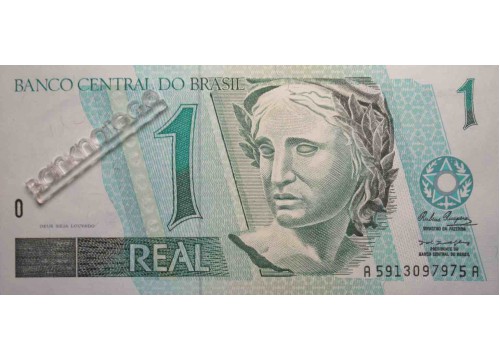 Банкнота Бразилия 1 (один) реал 1994-97 год. Pick 243c. UNC