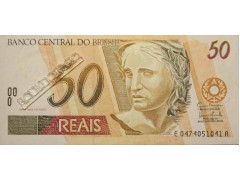 Банкнота Бразилия 50 (пятьдесят) реалов 1994-2010 год. Pick 246p. UNC