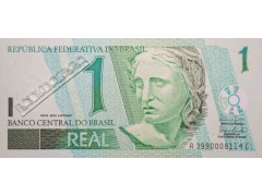 Банкнота Бразилия 1 (один) реал 2003 год. Pick 251a. UNC