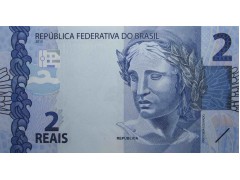 Банкнота Бразилия 2 (два) реала 2010 год. Pick 252a. UNC