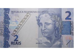 Банкнота Бразилия 2 (два) реала 2010 год. Pick 252f. UNC