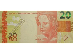 Банкнота Бразилия 20 (двадцать) реалов 2010 год. Pick 255e. UNC
