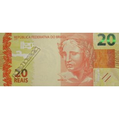 Банкнота Бразилия 20 (двадцать) реалов 2010 год. Pick 255e. UNC