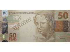 Банкнота Бразилия 50 (пятьдесят) реалов 2010 год. Pick 256h. UNC