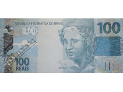 Банкнота Бразилия 100 (сто) реалов 2010 год. Pick 257f. UNC