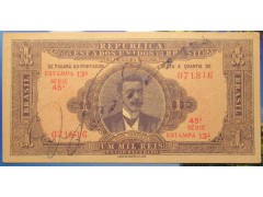 Банкнота Бразилия 1 (один) крузейро 1923 год. Pick 9. VF