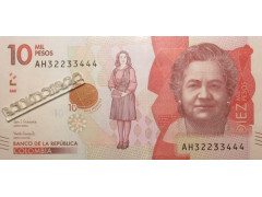 Банкнота Колумбия 10000 (десять тысяч) песо 2019 год. Pick 460e. UNC
