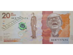 Банкнота Колумбия 20000 (двадцать тысяч) песо 2019 год. Pick 461e. UNC