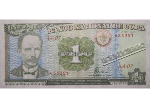Банкнота Куба 1 (один) песо 1995 год. Pick 112. UNC