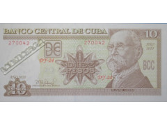 Банкнота Куба 10 (десять) песо 2020 год. Pick 117. UNC