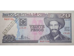 Банкнота Куба 20 (двадцать) песо 1998 год. Pick 118. UNC