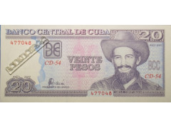 Банкнота Куба 20 (двадцать) песо 2002 год. Pick 118d. UNC