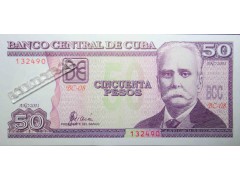 Банкнота Куба 50 (пятьдесят) песо 2001 год. Pick 119.3. UNC