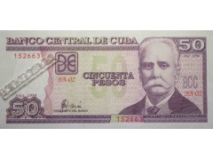 Банкнота Куба 50 (пятьдесят) песо 1998 год. Pick 119. UNC