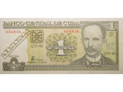 Банкнота Куба 1 (один) песо 2003 год. Pick 121c. UNC