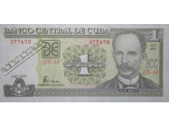 Банкнота Куба 1 (один) песо 2004 год. Pick 121d. UNC