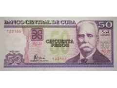 Банкнота Куба 50 (пятьдесят) песо 2007 год. Pick 123d. UNC