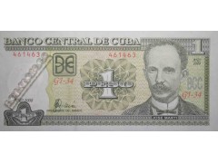 Банкнота Куба 1 (один) песо 2008 год. Pick 128c. UNC