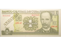Банкнота Куба 1 (один) песо 2016 год. Pick 128g. UNC