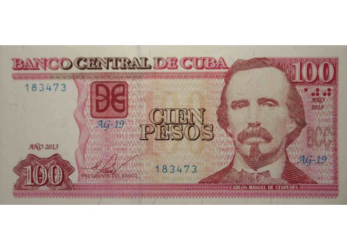 Банкнота Куба 100 (сто) песо 2013 год. Pick 129e. UNC